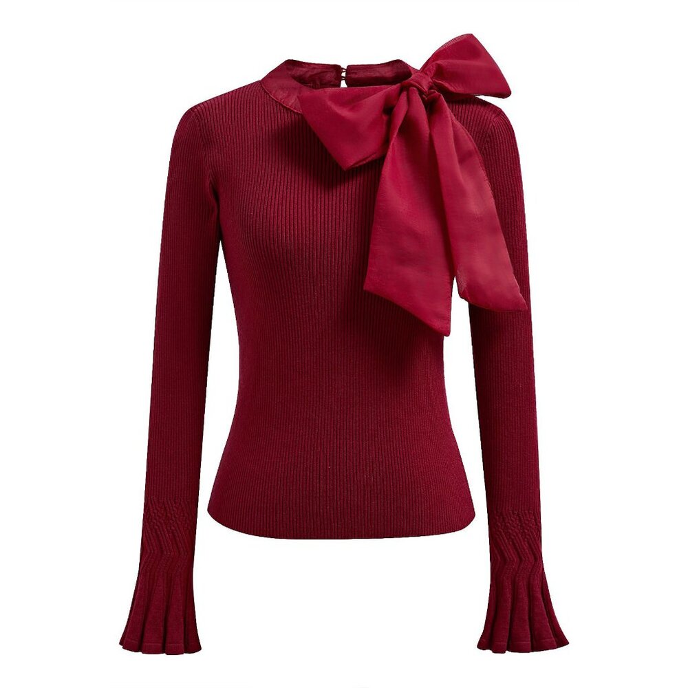 Chicwish Fancy Bowknot Knit Top - Size S-M